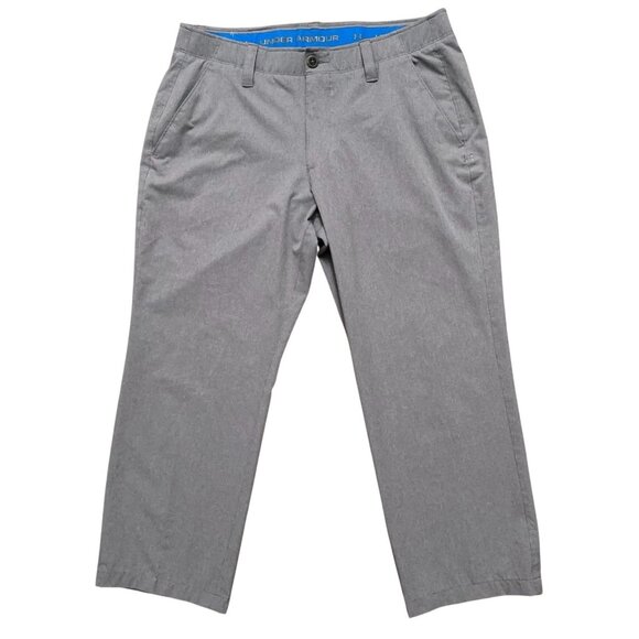Under Armour Pants Mens 34x30 (Fits 34x26) Match Play Vented Golf Stretch Gray - Picture 1 of 5